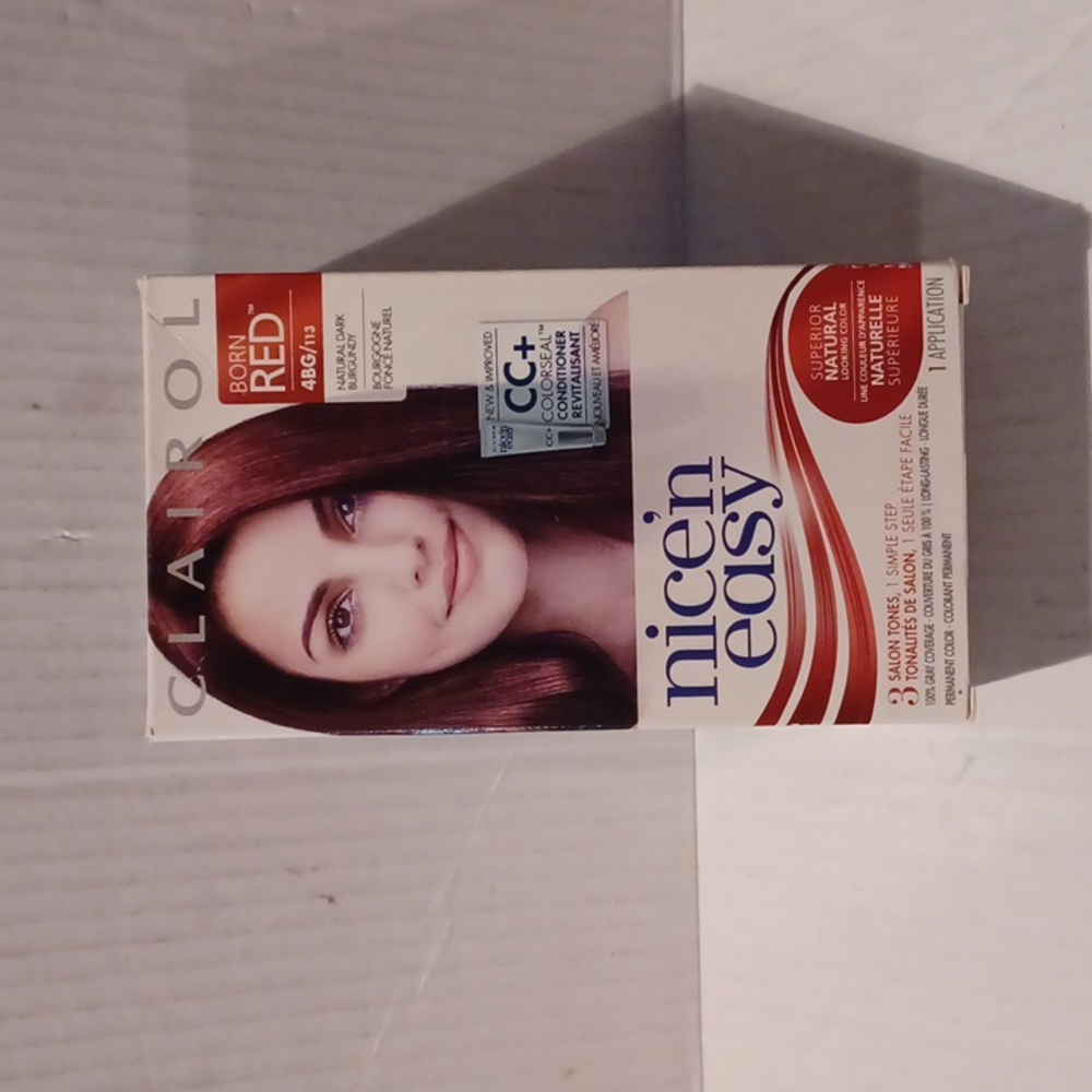4/$40 New Clairol Nice 'n Easy Permanent Hair Color - Born Red (4BG/113)